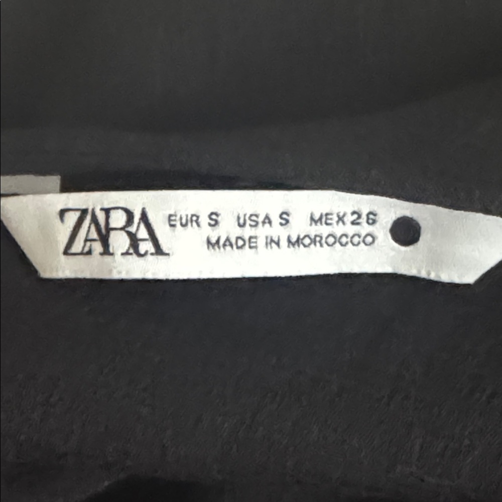 Zara Black Asymmetrical Midi Dress - Picture 13 of 13